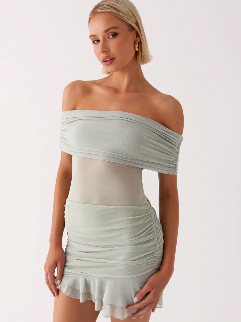 Peppermayo Nelly off shoulder mini dress sz 8 NWT